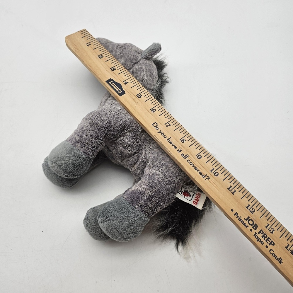 GANZ Webkinz Gray‎ Horse Plush Stuffed Animal Toy Small Black Mane Hooves - Picture 6 of 6